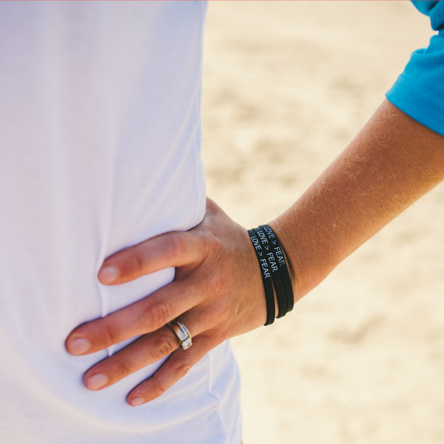 Love > Fear® Bracelets - Set of 3