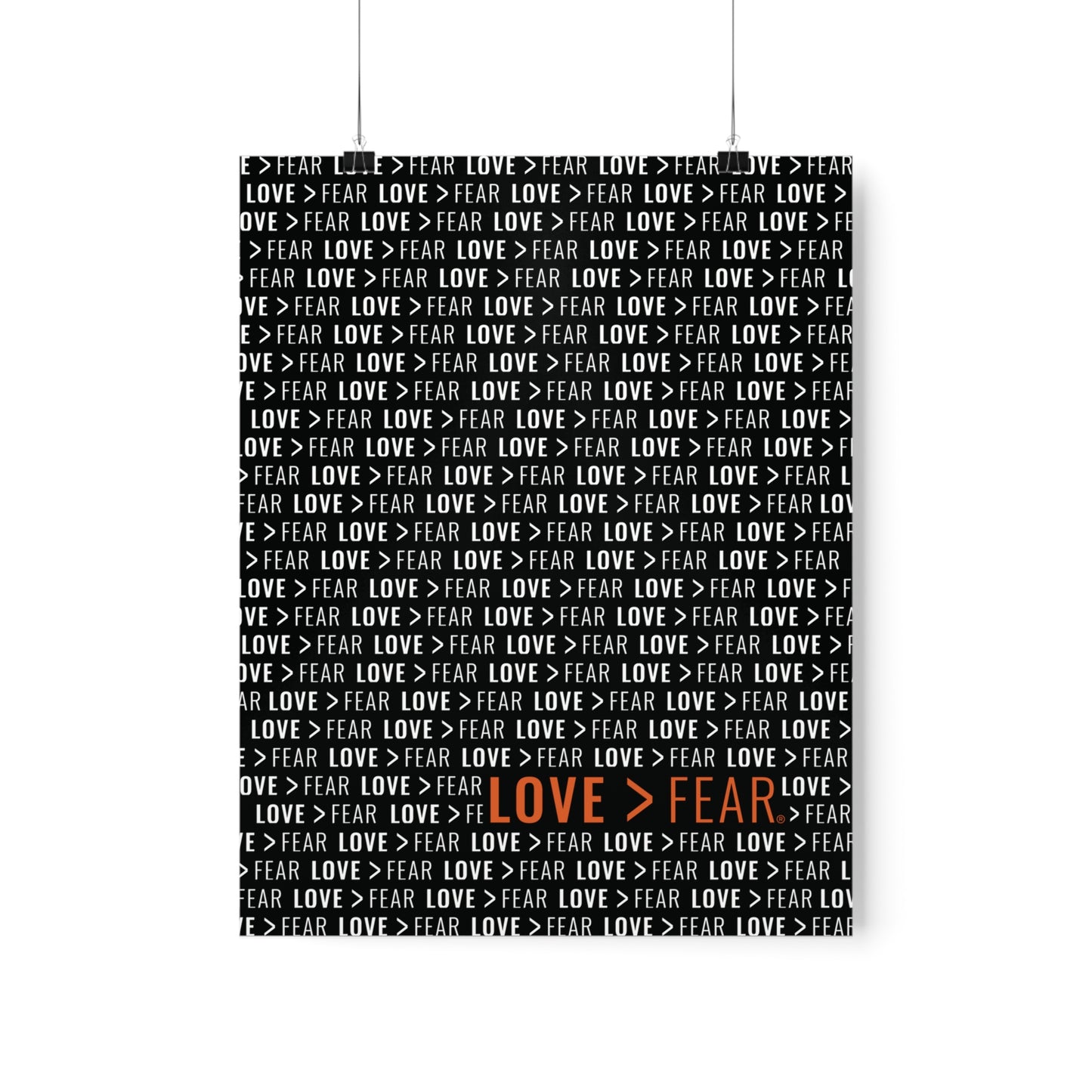 Love > Fear Poster