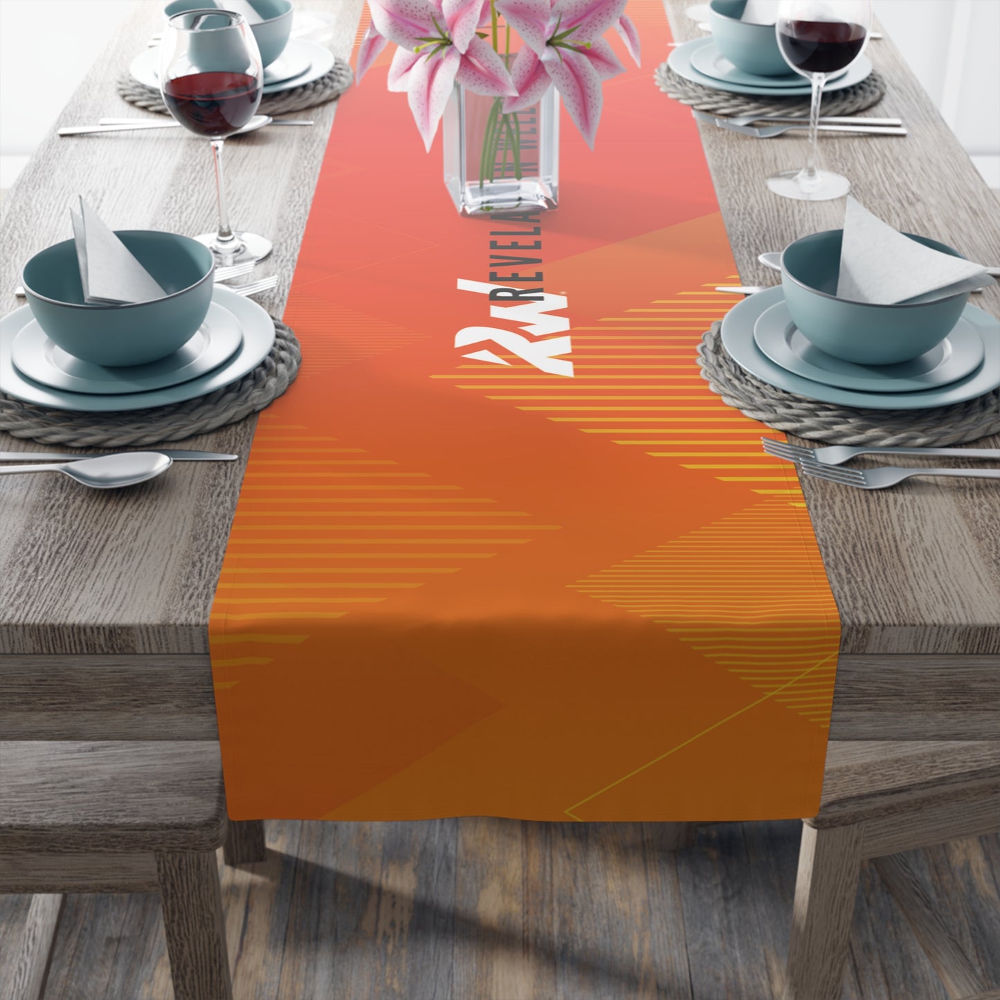 Dynamic Orange Table Runner