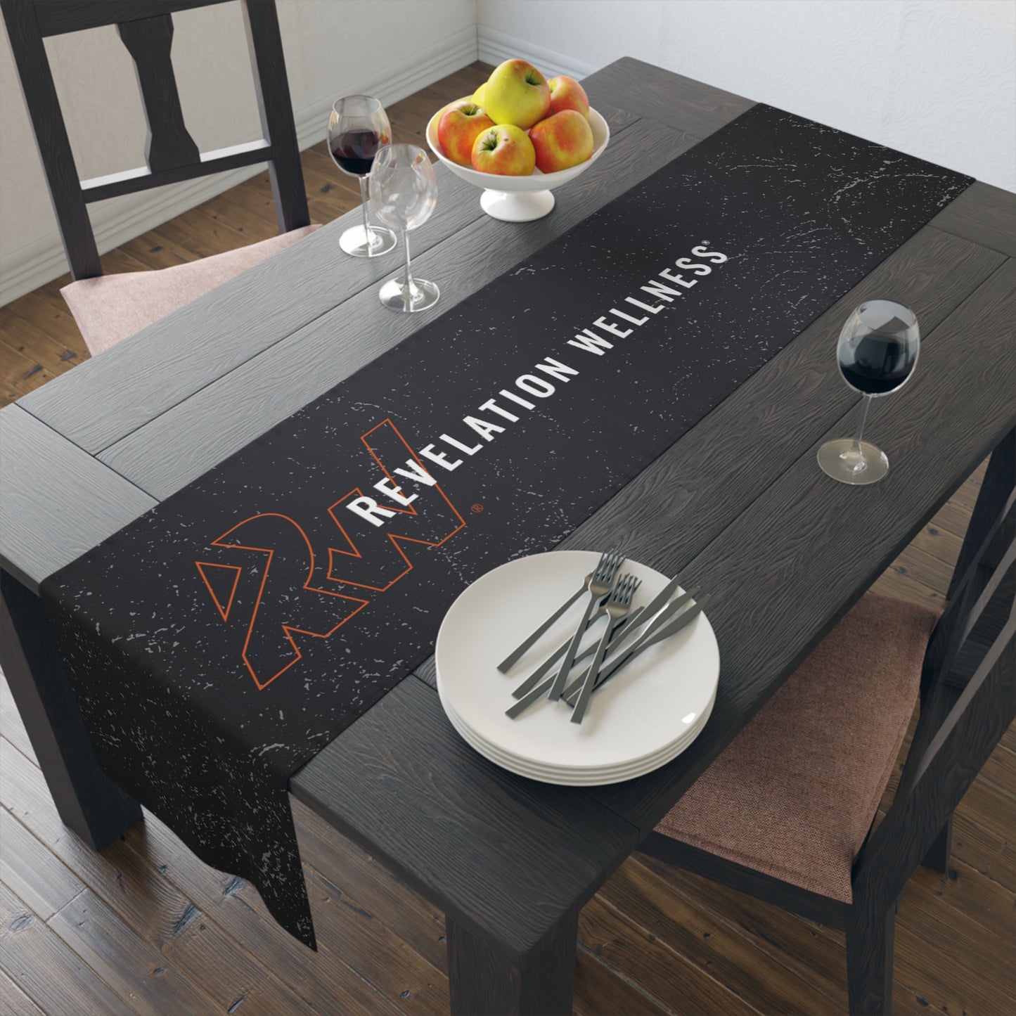 Vintage Black Table Runner