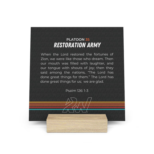 Platoon 35 Desktop Scripture Stand