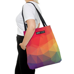 Geo Rainbow Tote Bag