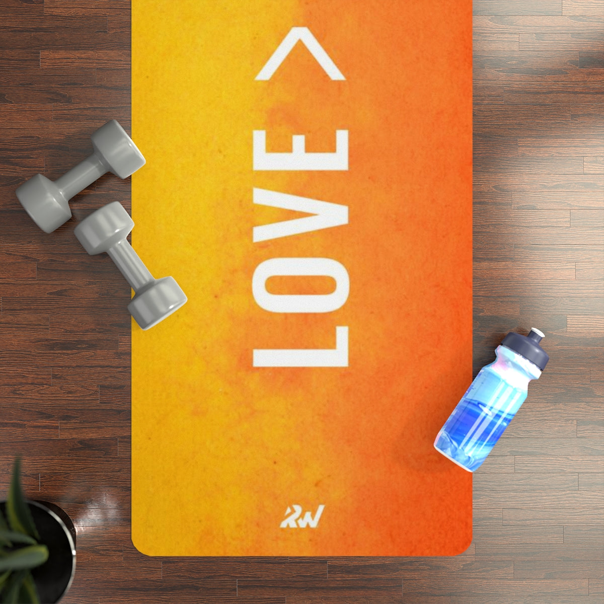 Love > Fear Rubber Yoga Mat