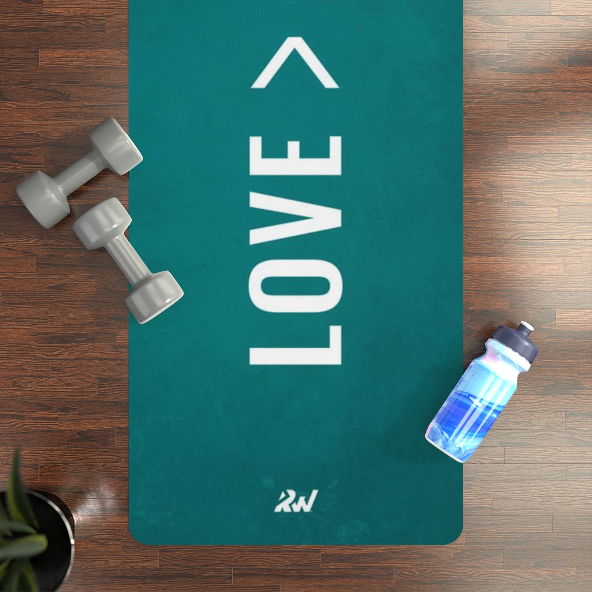 Love > Fear Rubber Yoga Mat