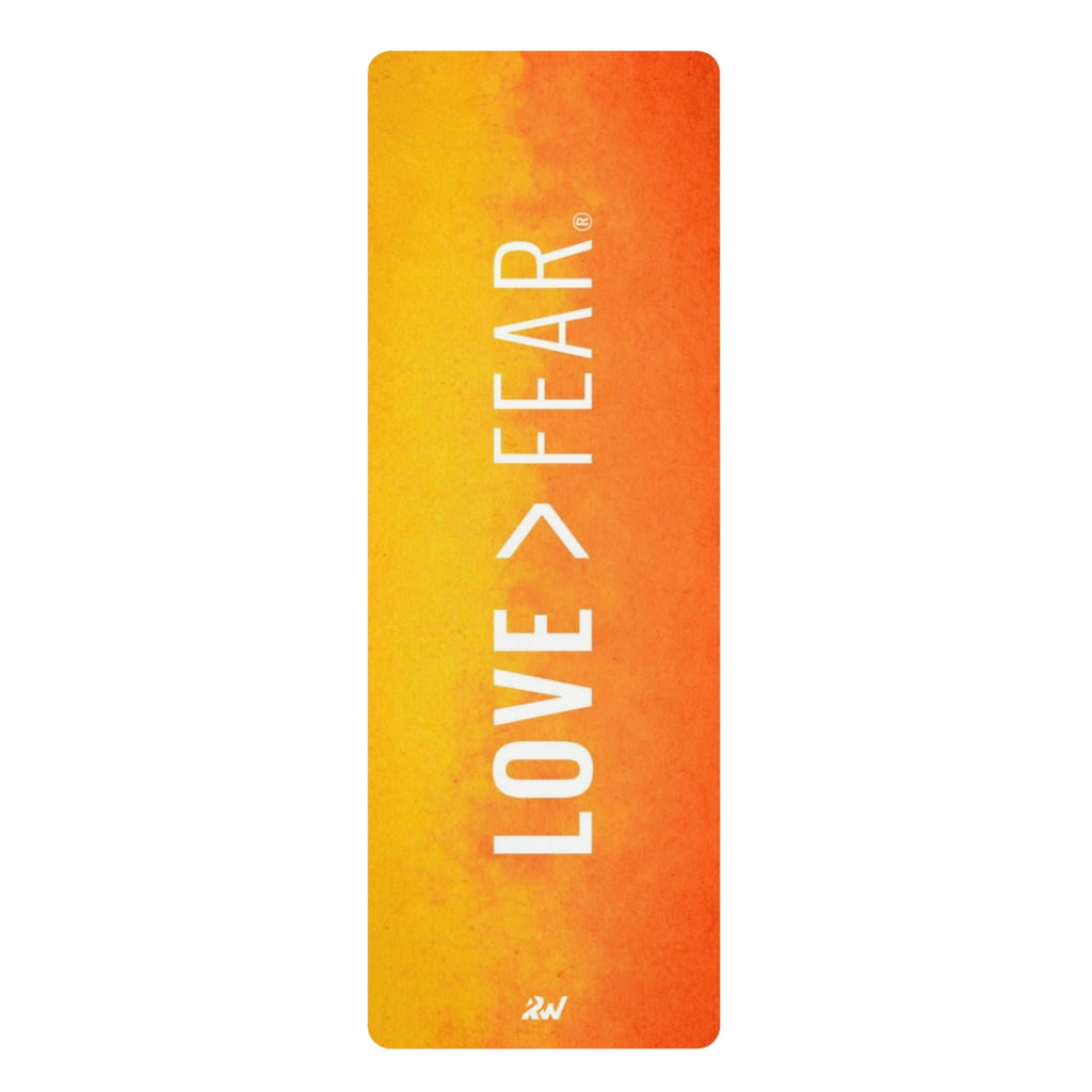 Love > Fear Rubber Yoga Mat