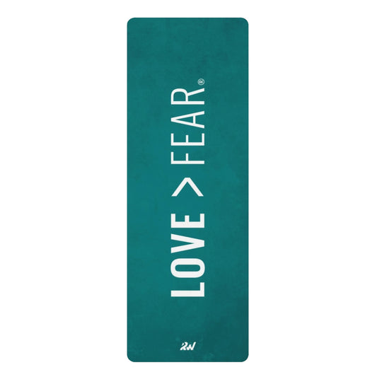 Love > Fear Rubber Yoga Mat